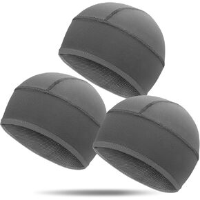 3 حزمة تبريد قبعة القبعة الصلبة قبعة الجمجمة ، شبكي عرق الفتل بطانات خوذة ، تحت قبعة Hardhats للرجال النساء