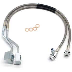 89310S 4-6" Front Stainless Brake Lines Replacement for F150 Bronco 1980-1996
