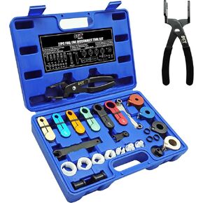SGT 27pc Master Quick Disconnect Tool Kit, Fuel Line Disconnect Tool Set with Fuel and AC Disconnect Pliers,Fuel Line Removal Tool Set for AC Fuel Line System