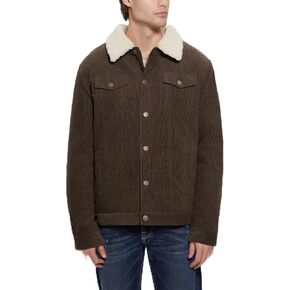 GUESS Men's Dylan Shank Buttons Trucker Jacket