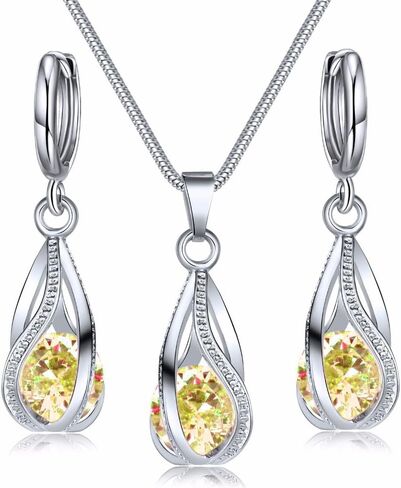 مجموعات المجوهرات الفضية IFKM للنساء Rhinestone Crystal CZ Bridal Birlidal Accessories أقراط قلادة في حفل زفاف حفلة عيد ميلاد حفل زفاف in Kuwait