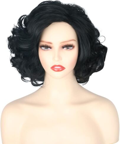 Old Lady Wigs for Women Short Curly Gray Granny Wig Old Lady Costume for Woman Halloween Costume 5 Piece Wig in Saudi Arabia