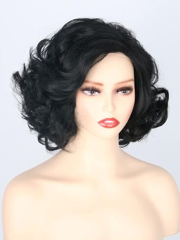 Old Lady Wigs for Women Short Curly Gray Granny Wig Old Lady Costume for Woman Halloween Costume 5 Piece Wig in Saudi Arabia
