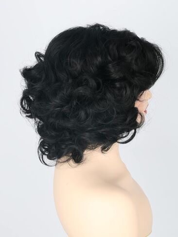 Old Lady Wigs for Women Short Curly Gray Granny Wig Old Lady Costume for Woman Halloween Costume 5 Piece Wig in Saudi Arabia