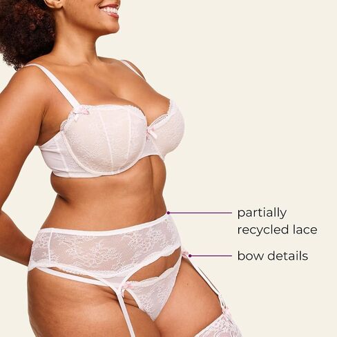 Adore Me Anabella Garter Belt - XS-4X Regular & Plus-Size Lace Lingerie For Women, Garter Lingerie Set, Adjustable Straps in Saudi Arabia