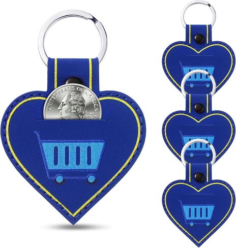 Quelay 3 Pcs Quarter Holder Keychain Shopping Cart Quarter Holder for Mother's Day Grocery Gift Supermarket Shopping Lovers in Kuwait