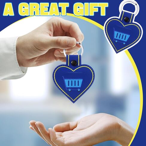 Quelay 3 Pcs Quarter Holder Keychain Shopping Cart Quarter Holder for Mother's Day Grocery Gift Supermarket Shopping Lovers in Kuwait
