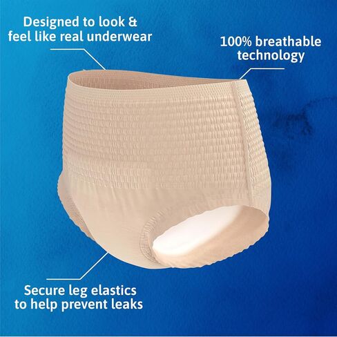 TENA Sensitive Care Adult Incontinence Underwear for Women, Maximum, Large, Beige, Disposable, 80 Count (New Sizing) in Saudi Arabia