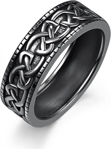 Celtic Knot Mens Rings, Men Wedding Band, Anniversary & Wedding Promise Jewelry Gifts Ring for Men, Interwoven Knots, Endless Knot, Spirals in Saudi Arabia