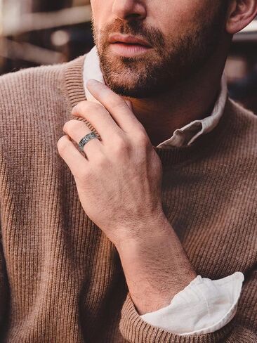 Celtic Knot Mens Rings, Men Wedding Band, Anniversary & Wedding Promise Jewelry Gifts Ring for Men, Interwoven Knots, Endless Knot, Spirals in Saudi Arabia