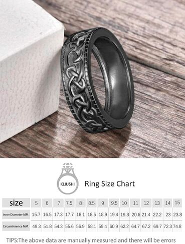 Celtic Knot Mens Rings, Men Wedding Band, Anniversary & Wedding Promise Jewelry Gifts Ring for Men, Interwoven Knots, Endless Knot, Spirals in Saudi Arabia