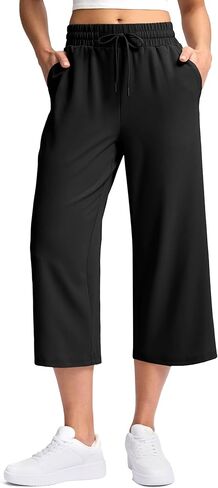 سراويل كابري للسيدات السودوفيل ، سراويل سروال المشي لمسافات طويلة على الساق الخفيفة الوزن للنساء مع جيب الصيف in Kuwait