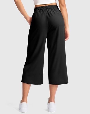 سراويل كابري للسيدات السودوفيل ، سراويل سروال المشي لمسافات طويلة على الساق الخفيفة الوزن للنساء مع جيب الصيف in Kuwait