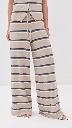 LE BOP Women's Striped Wide Leg Pants in Saudi Arabia