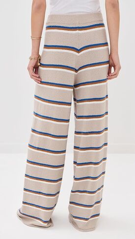 LE BOP Women's Striped Wide Leg Pants in Saudi Arabia