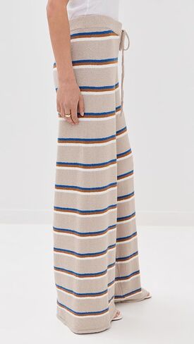 LE BOP Women's Striped Wide Leg Pants in Saudi Arabia