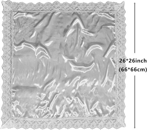26 '' Lap Accf Silk Feelk Accves with Strims Lace Lap Coverchief Covers Lap Coverts for Women in Church in Kuwait