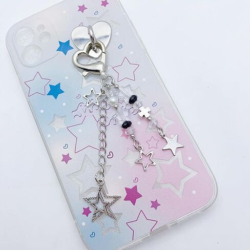 Cute Keychain Aesthetic Y2K Keychain Accessories Heart Butterfly Strawberry Bear Key Chain for Keys Bags Women Gifts in Saudi Arabia