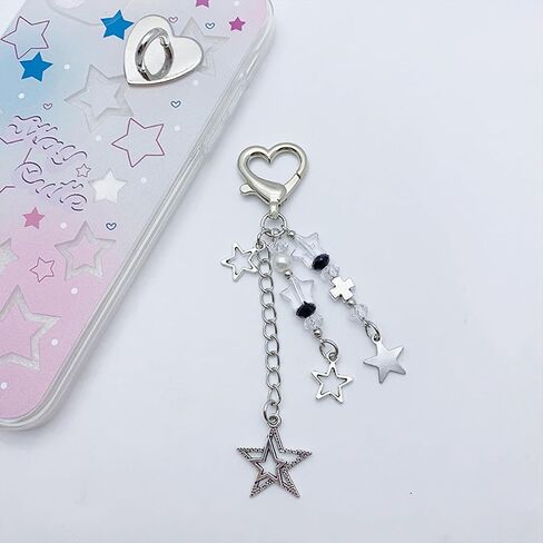 Cute Keychain Aesthetic Y2K Keychain Accessories Heart Butterfly Strawberry Bear Key Chain for Keys Bags Women Gifts in Saudi Arabia
