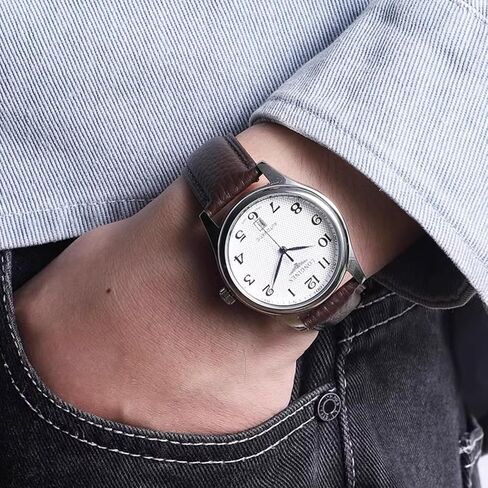 Genuine Leather Watch Band Hand-Stitched Texture Padded Italian Leather Strap Quick Release 12mm 13mm 14mm 15mm 16mm 17mm 18mm 19mm 20mm 21mm 22mm 23mm 24mm Replacement Band for Women Men in Kuwait