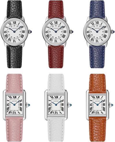 Genuine Leather Watch Band Hand-Stitched Texture Padded Italian Leather Strap Quick Release 12mm 13mm 14mm 15mm 16mm 17mm 18mm 19mm 20mm 21mm 22mm 23mm 24mm Replacement Band for Women Men in Kuwait
