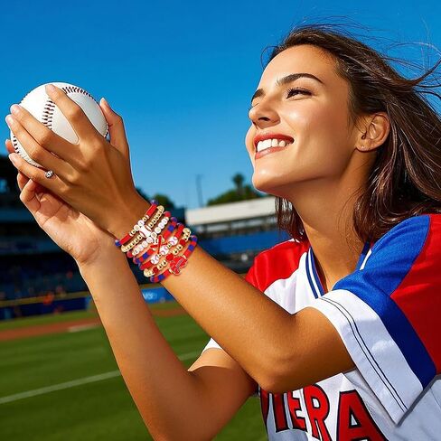 NVENF Baseball Bracelets for Women Stackable Orange Navy Game Day Heishi Bracelets Preppy Friendship Sports Bracelet Softball Baseball Jewelry Accessories Party Favors Gifts in Saudi Arabia