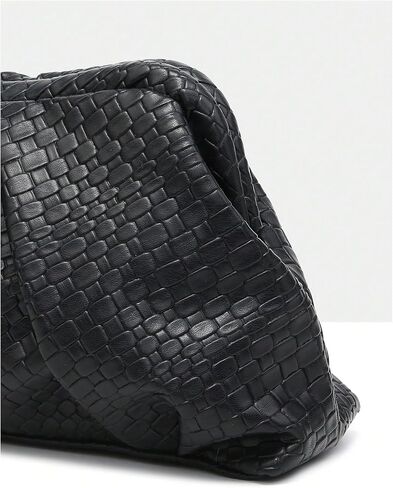 Floerns Women's Vintage Leather Ruched Bag Evening Handbag Dumpling Clutch Purse in Saudi Arabia