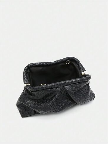 Floerns Women's Vintage Leather Ruched Bag Evening Handbag Dumpling Clutch Purse in Saudi Arabia