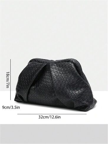 Floerns Women's Vintage Leather Ruched Bag Evening Handbag Dumpling Clutch Purse in Saudi Arabia