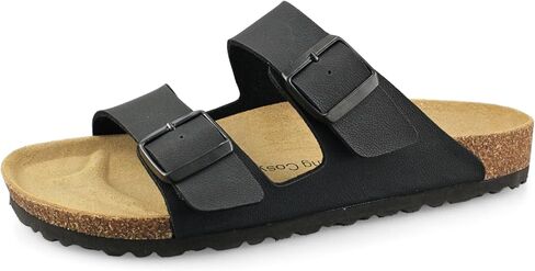Cork Footbed Slide Sandals for Women, Arch Support Adjustable Buckle Cushioned Sandals, Comfy Summer Essentials in Saudi Arabia