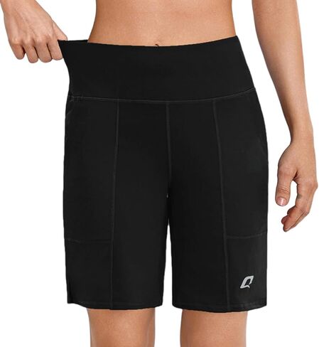 Quenteen Bermuda Shorts for Women 9" Knee Length Athletic Sweat Shorts High Waisted Yoga Jogger in Kuwait