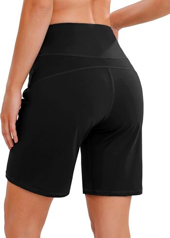 Quenteen Bermuda Shorts for Women 9" Knee Length Athletic Sweat Shorts High Waisted Yoga Jogger in Kuwait