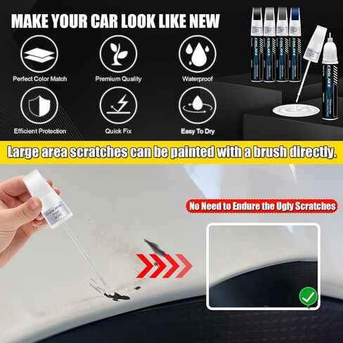 Car Touch Up Paint (Crystal White Pearl (K1x)) لـ Subaru ، مجموعة إصلاح خدش الطلاء ، حل سريع وسهل للإصلاح ، 2 في 1 قلم مزيل الخدش مع ألوان مطابقة للألوان in Kuwait