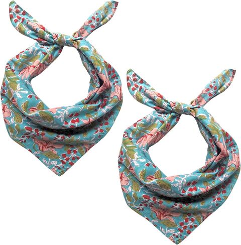 AVKA Studio Bandanas for Women, Men, Unisex - 22"x22" - 2 Pack, 100% Cotton, Soft Printed Bandana for Head, Hair, Neck in Saudi Arabia