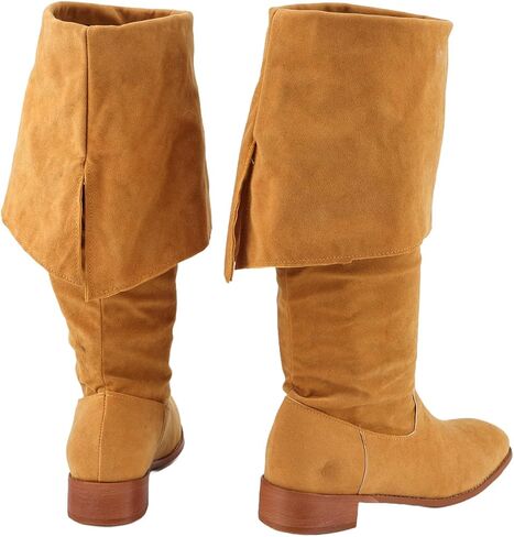 Mens Renaissance Medieval Cosplay Boots Long Viking Shoes Halloween Pirate Riding Boot in Saudi Arabia