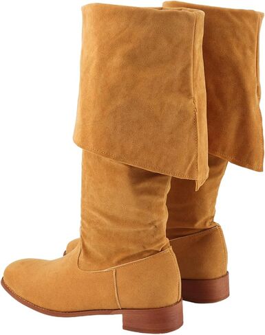 Mens Renaissance Medieval Cosplay Boots Long Viking Shoes Halloween Pirate Riding Boot in Saudi Arabia