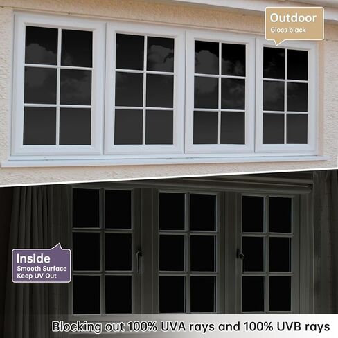 Window Film Heat Blocking One Way Window Privacy Film See Out Not in Blue Silver 17.7"X118" Home Window Tint Film Sun Blocking Heat Reflective Removable Windows Sticker for Balcony Office Car House in Kuwait