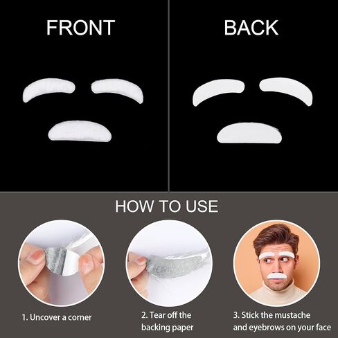 Old Man Mustache and Eyebrow 100 Days of School Costume Accessories Fake Beard Grandpa Mustache Costume Facial Hair in Kuwait