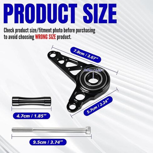 Canitu Shift Shaft Brace ، anodize CNC Billet Aluminium Syfter Support Cover Carrier With 2 Bolts Support Bracket for Honda Grom Monkey 125 2022+ for Honda CT Trail 125 2023+ (Black) in Kuwait