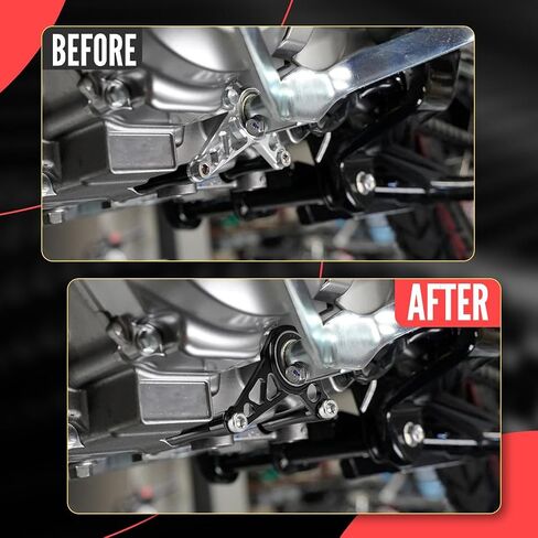 Canitu Shift Shaft Brace ، anodize CNC Billet Aluminium Syfter Support Cover Carrier With 2 Bolts Support Bracket for Honda Grom Monkey 125 2022+ for Honda CT Trail 125 2023+ (Black) in Kuwait