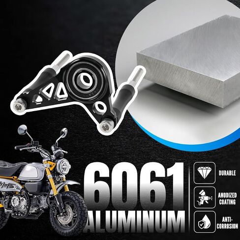 Canitu Shift Shaft Brace ، anodize CNC Billet Aluminium Syfter Support Cover Carrier With 2 Bolts Support Bracket for Honda Grom Monkey 125 2022+ for Honda CT Trail 125 2023+ (Black) in Kuwait