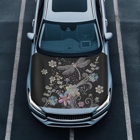 Renewold Patriotic Eagle Front Hood Cover for Car Sedan Small SUV Truck 250th Anniversary USA Easy Install Auto Hood Wrap Blanket Full Exterior Covers Indoor Outdoor Decor for Festival Street Party in Saudi Arabia