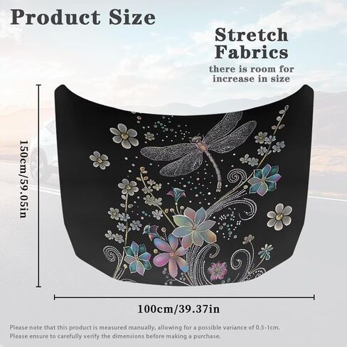 Renewold Patriotic Eagle Front Hood Cover for Car Sedan Small SUV Truck 250th Anniversary USA Easy Install Auto Hood Wrap Blanket Full Exterior Covers Indoor Outdoor Decor for Festival Street Party in Saudi Arabia