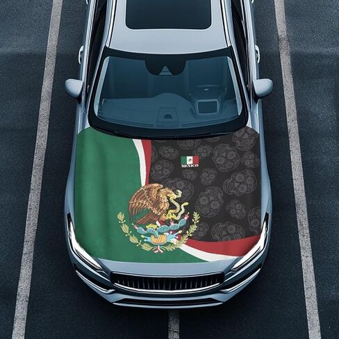 Renewold Patriotic Eagle Front Hood Cover for Car Sedan Small SUV Truck 250th Anniversary USA Easy Install Auto Hood Wrap Blanket Full Exterior Covers Indoor Outdoor Decor for Festival Street Party in Saudi Arabia