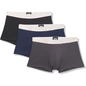 BOSS Men's 3-Pack Metallic Waistband Stretch Trunks