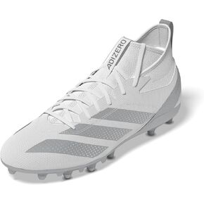 adidas Men's Adizero Impact.2 American Football Sneaker, White/Silver Metallic/White, 12.5