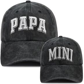 Funny Dad Mom Mini Matching Family Hat, Adjustable Embroidered Parent-Child Baseball Cap