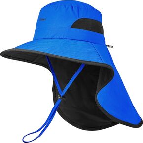 Sukeen Kids Sun Hats with Neck Flap for Girls Boys,Lightweight Kids Beach Hat Quick-Drying Fishing Hat for Outdoors