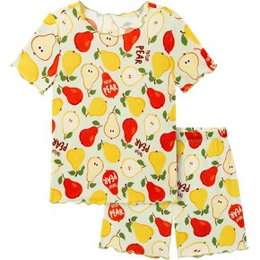 Toddler Girls' Pajama Sets Bamboo-derived Viscose Short Sleeve 2 Pieces Girls' Sleepwear
