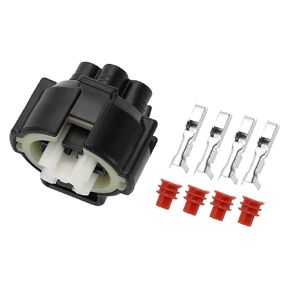 4 Pin Air Conditioning Pressure Sensor Connector Plug 2.2mm Series Female Wire Terminal Connector for Toyota Plastic Tin-Plated Copper Black 1 Set
